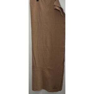 Vintage Wool Blanket Soft Orange Beige Color Embroidered “First Class” 55”x42”